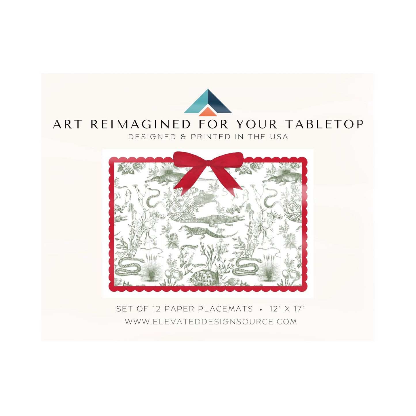 Holiday Swamp Toile Placemat Sets