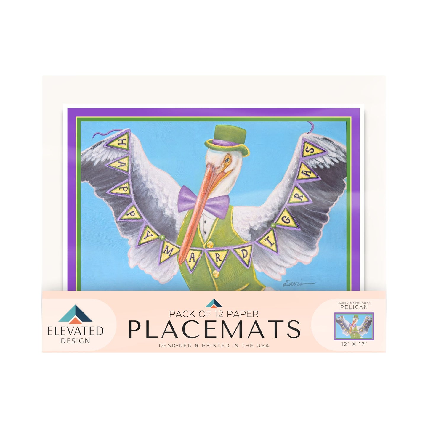 Happy Mardi Gras Placemat Set