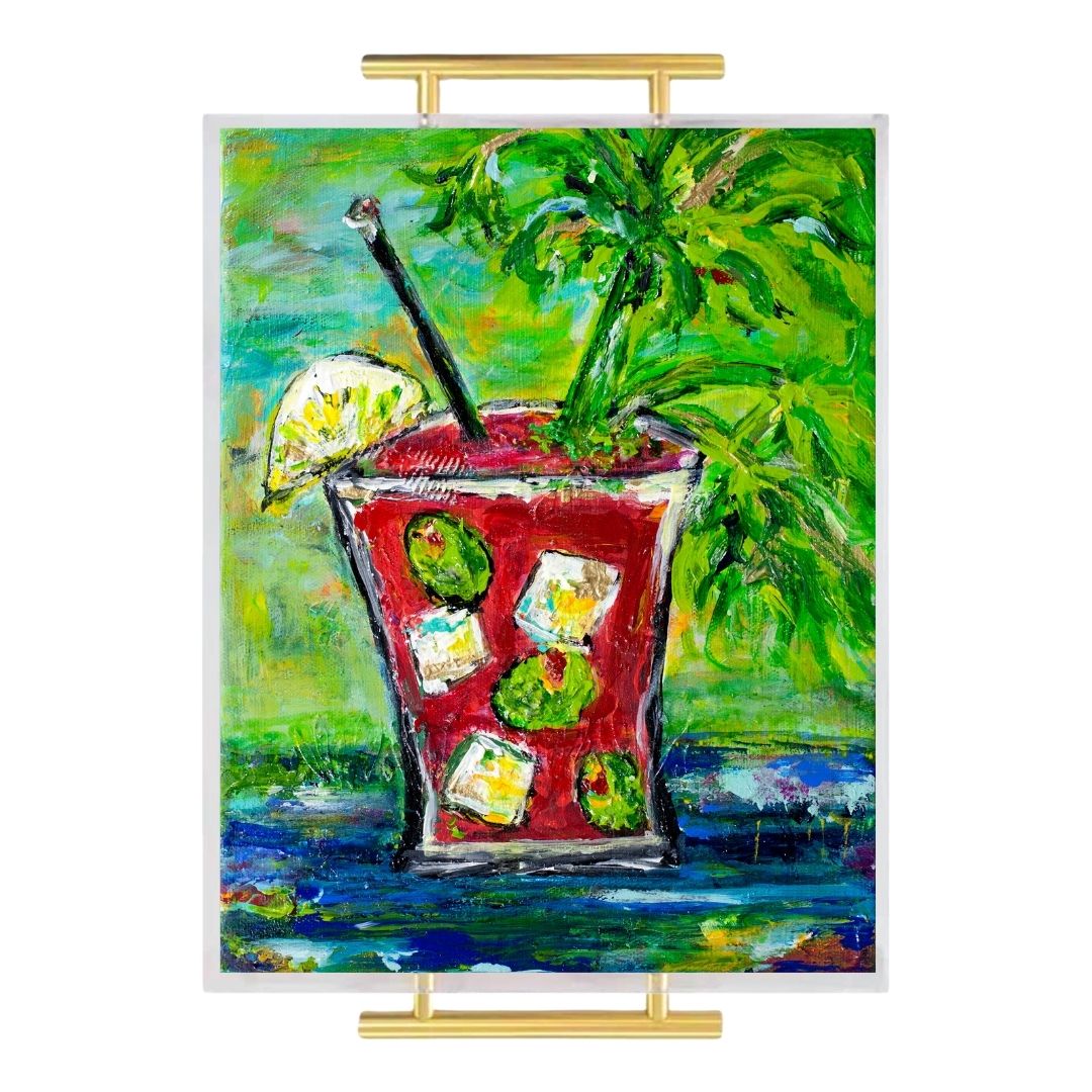 Cajun Bloody Mary Acrylic Serving Tray