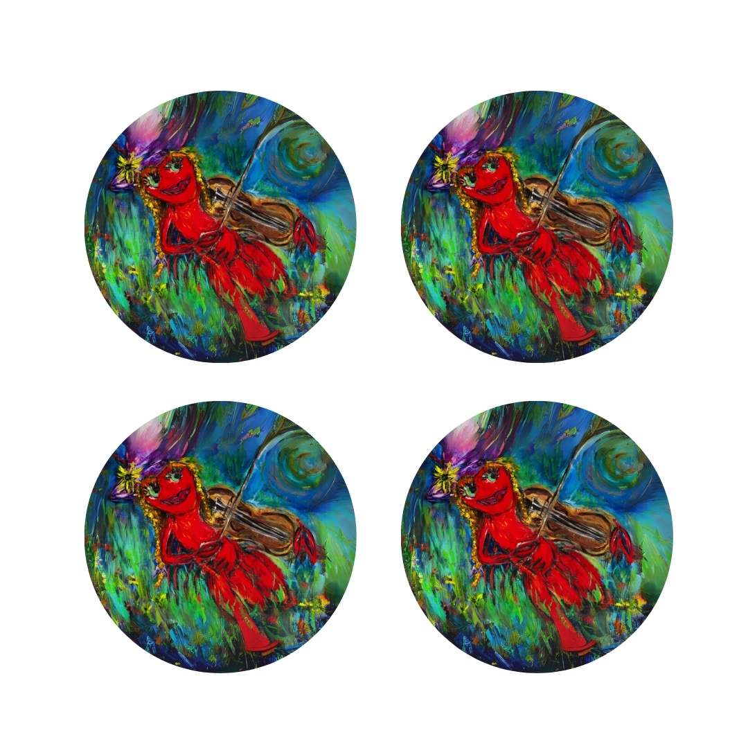 "Cajun Fais Do Do" Double-Sided Acrylic Coaster Set