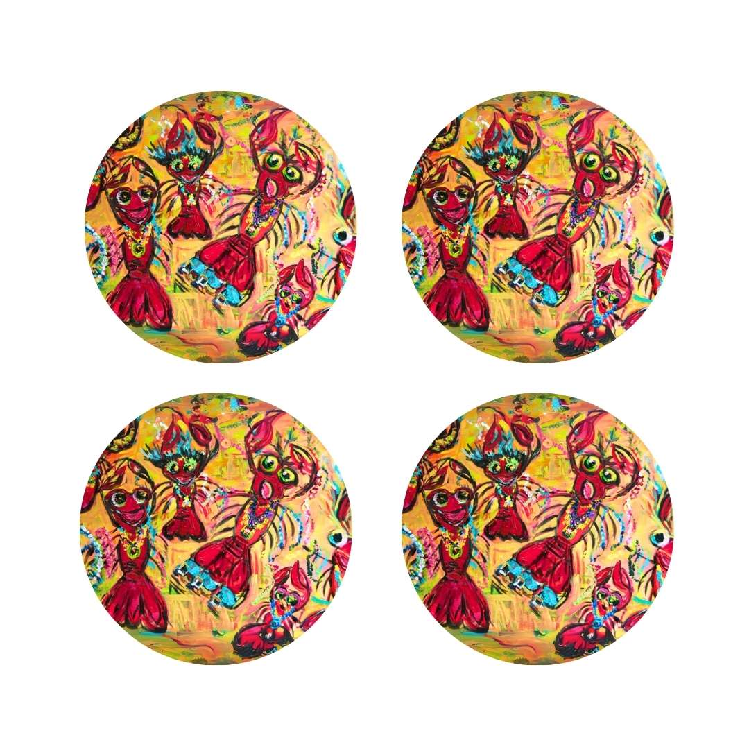 "Throw Me Somethin' Sista" Double-Sided Acrylic Coaster Set