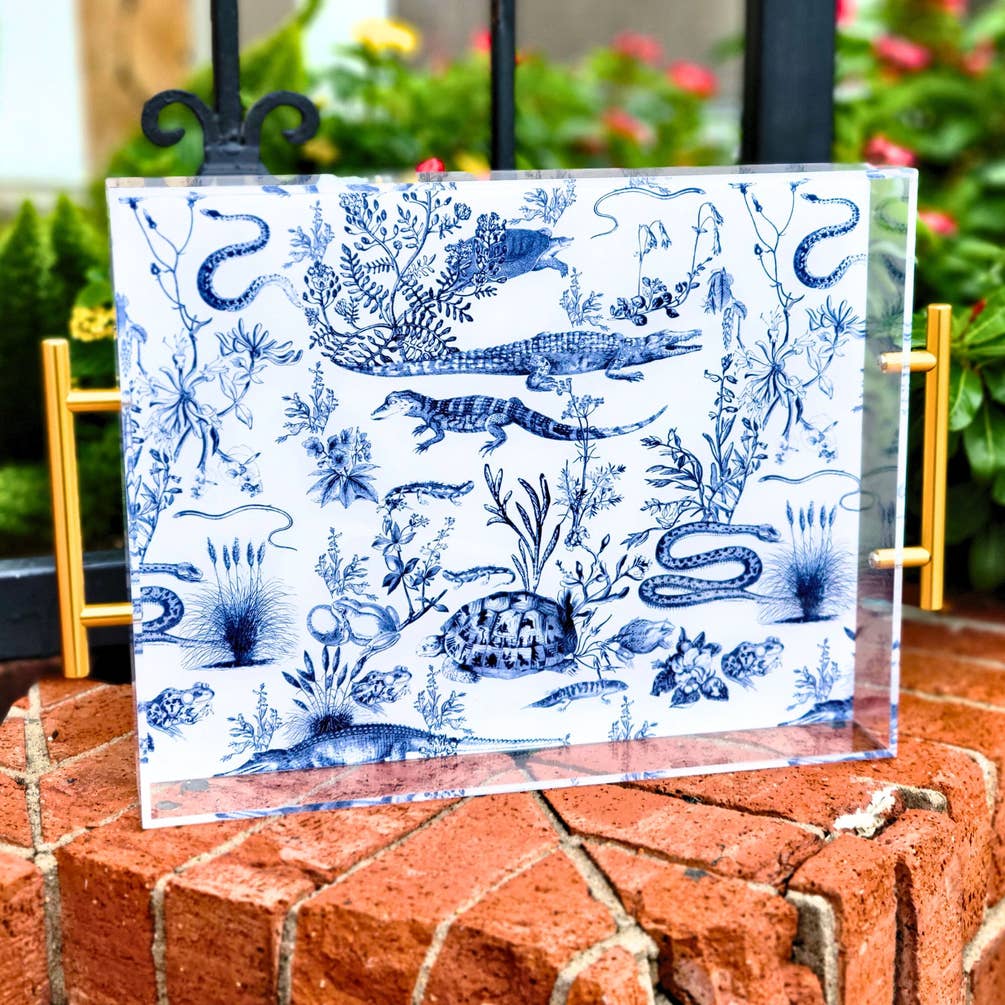 Swamp Toile Acrylic Serving Tray