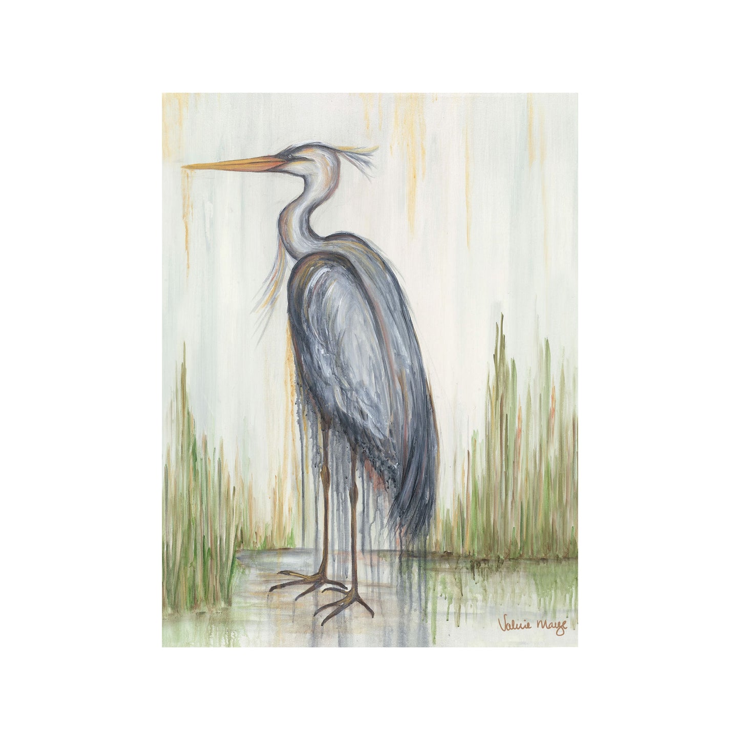 "Blue Heron II" Canvas Fine Art Reproduction