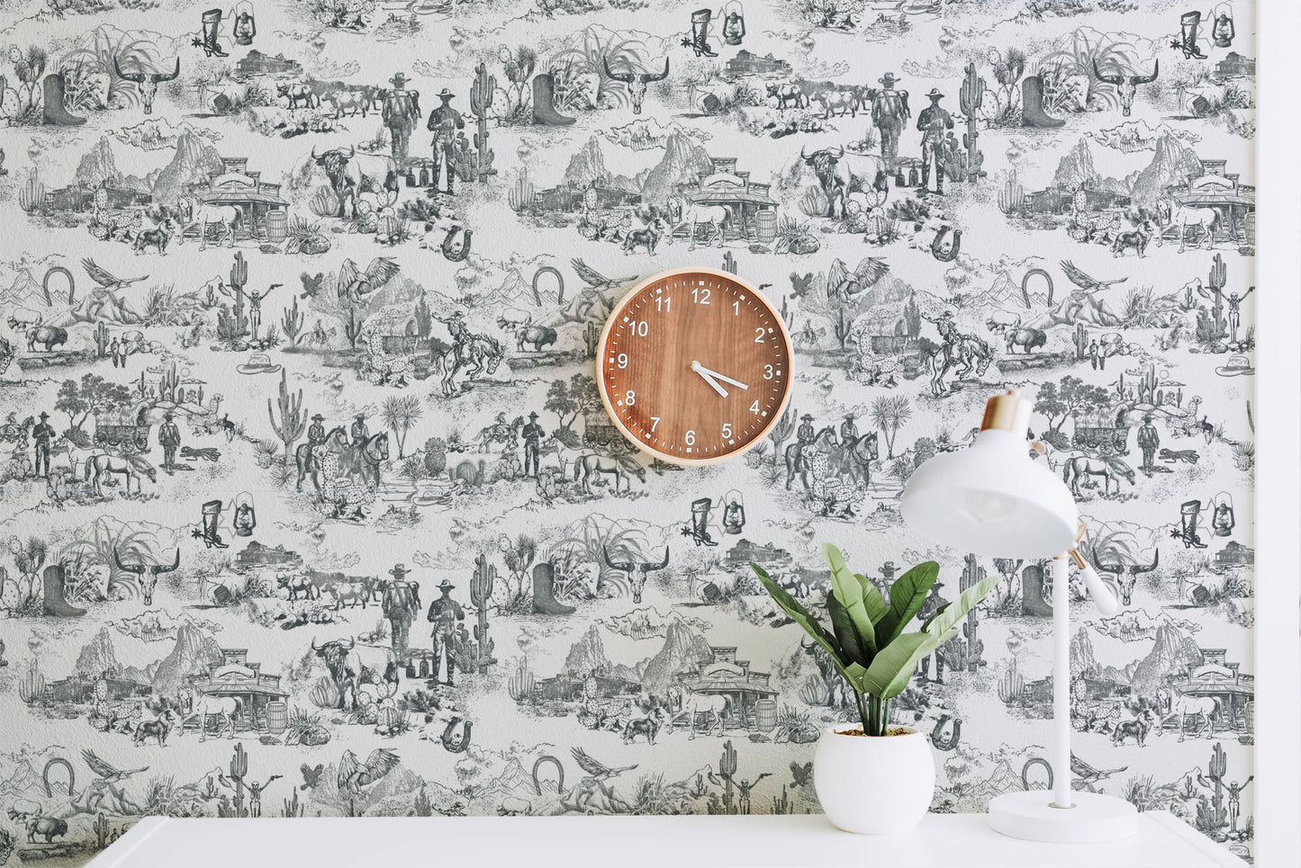 Cowboy Toile Peel & Stick Wallpaper