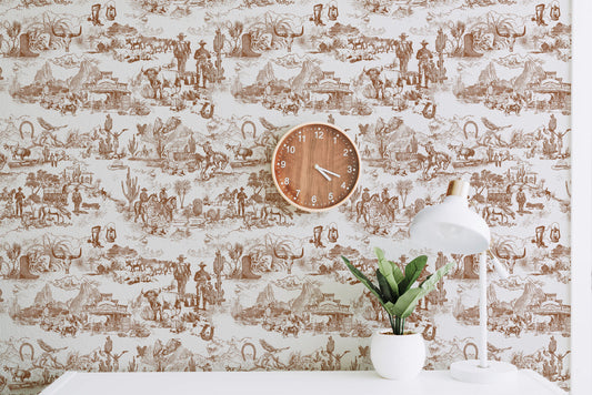 Cowboy Toile Peel & Stick Wallpaper