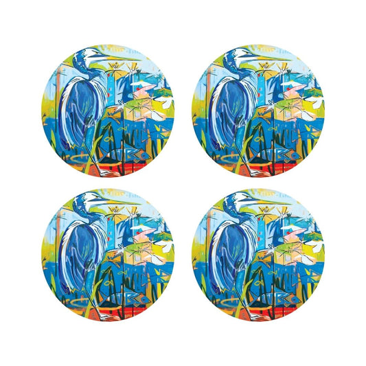 "Larry Bird" Double-Sided Acrylic Coaster Set