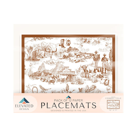 Cowboy Toile Placemat Set