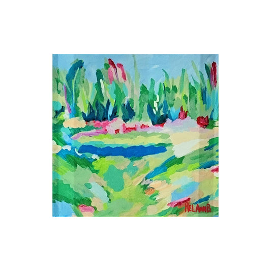 "La Tour du Jardin" Acrylic Art Block