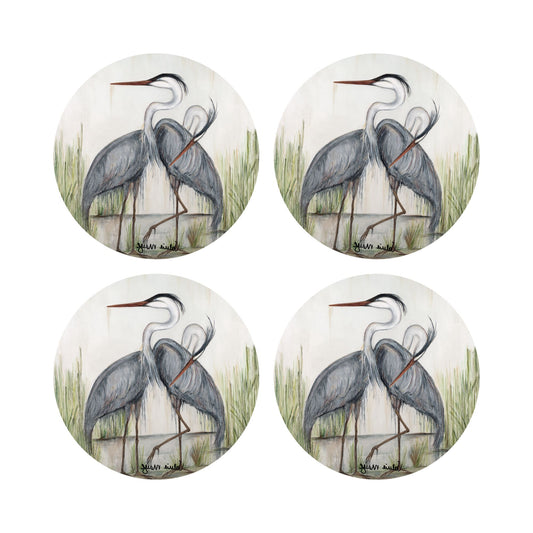 "Love Birds" Double-Sided Acrylic Coaster Set