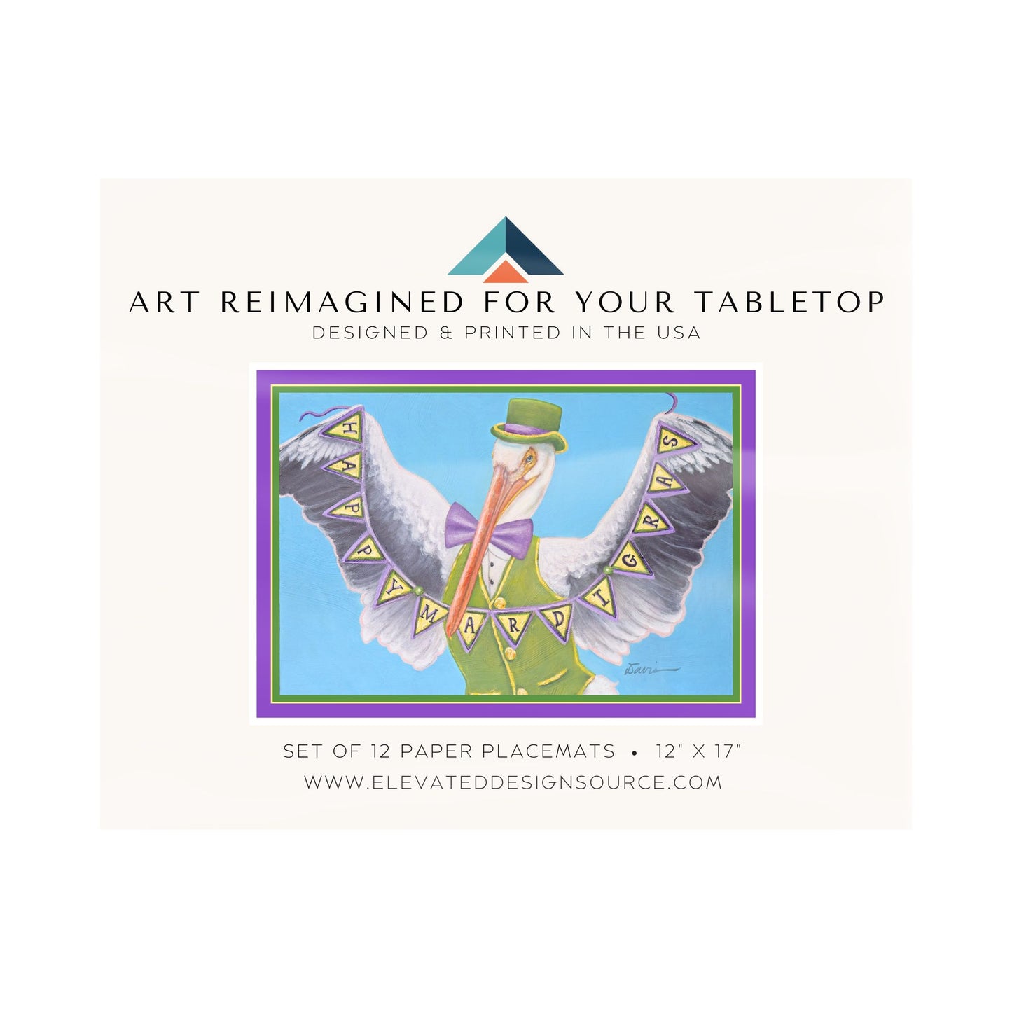 Happy Mardi Gras Placemat Set