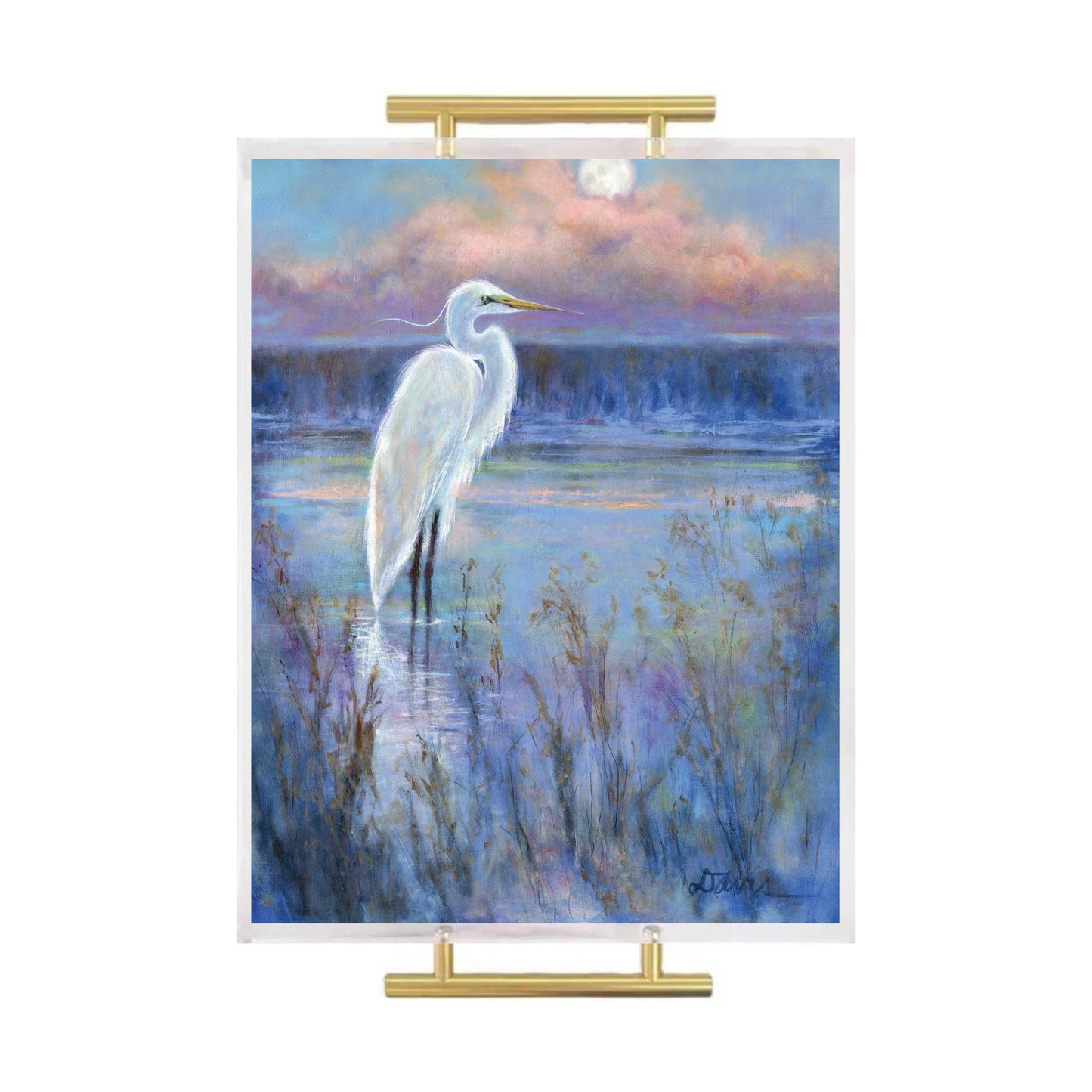 Moonlit Marsh Acrylic Serving Tray