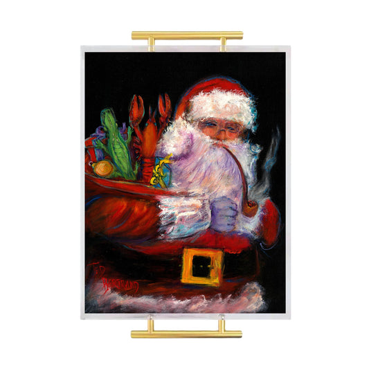 Papa Noel Acrylic Serving Tray