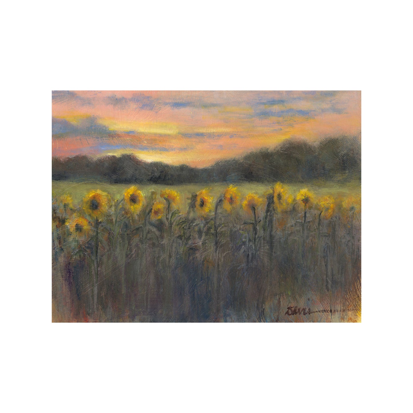 "Sunflowers on Dixie Road" Canvas Fine Art Reproduction