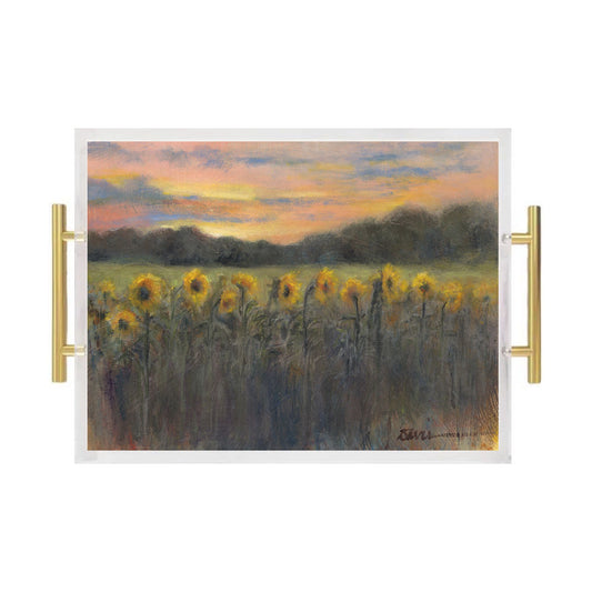 Sunflowers on Dixie Road Acrylic Serving Tray