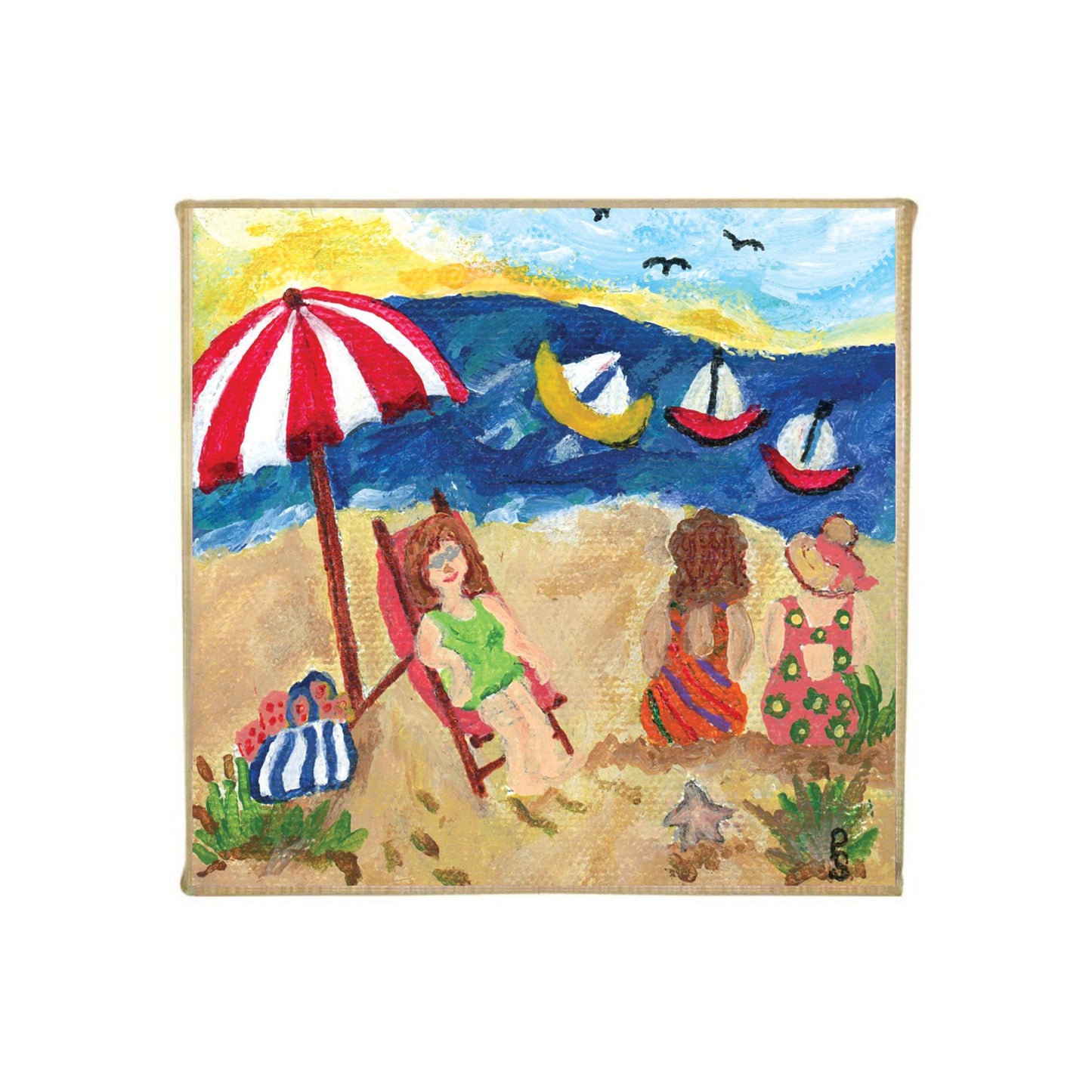 "Wishin We Were Beachin" Mini Canvas