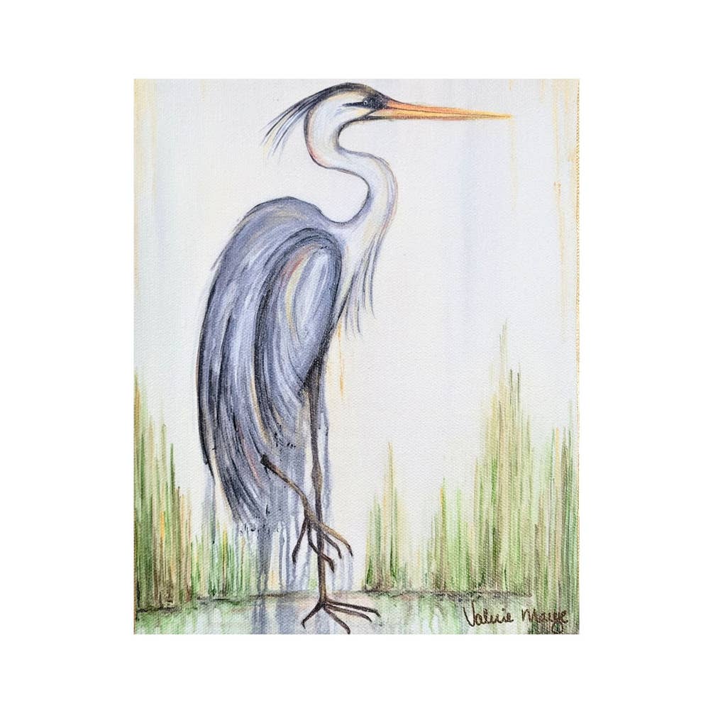 "Blue Heron I" Canvas Fine Art Reproduction