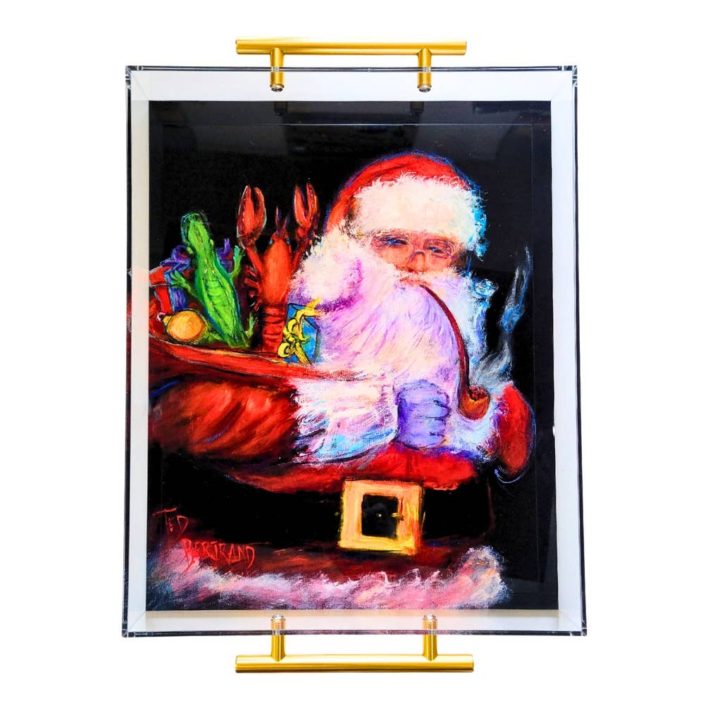 Papa Noel Acrylic Serving Tray