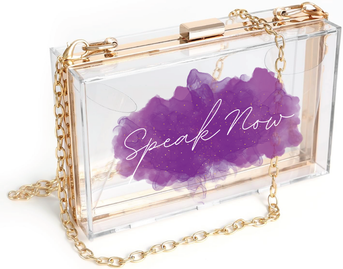 "Speak Now" Acrylic Clutch